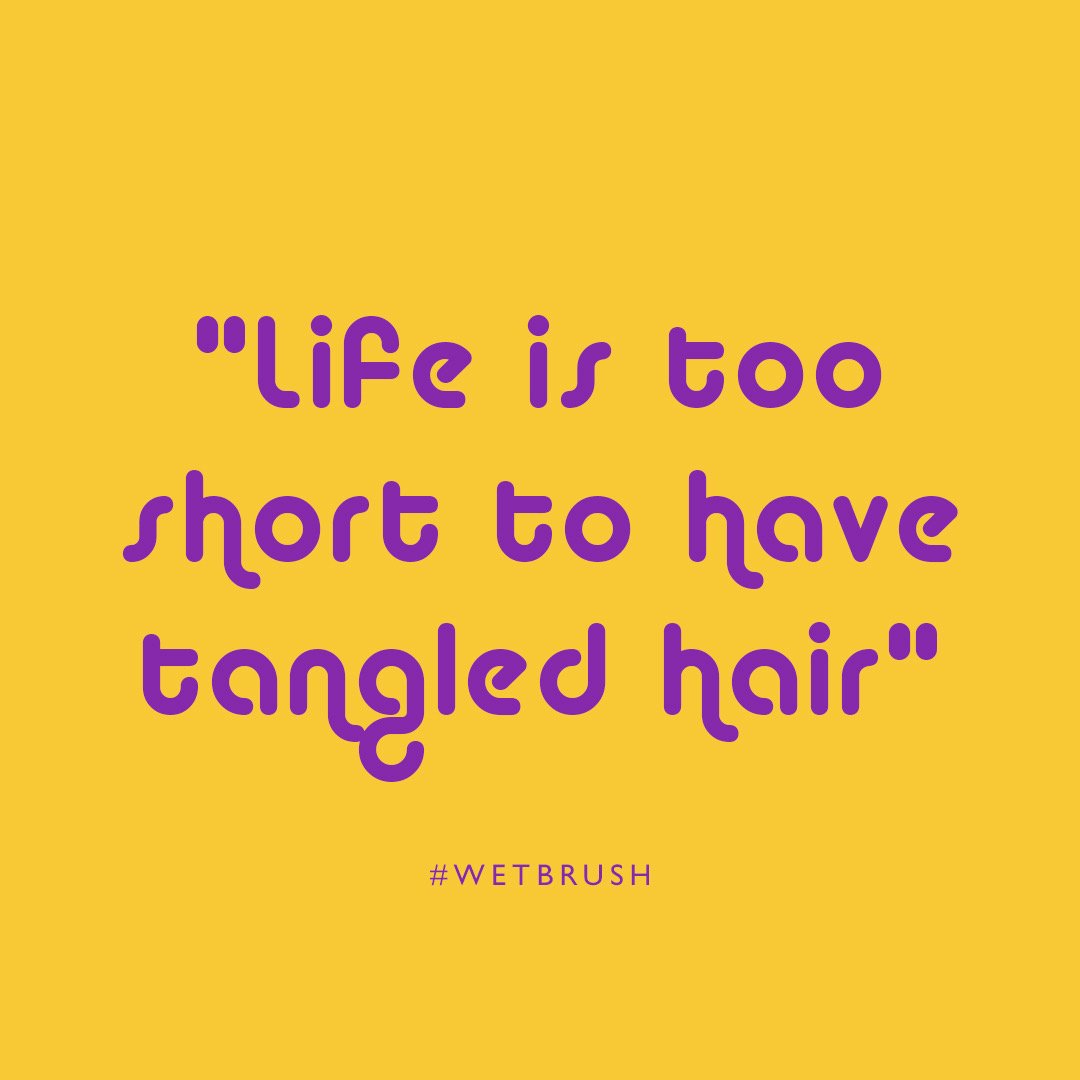 TheWetBrush's tweet image. "Life is too short to have tangled #hair"! #ThursdayThoughts #wetrbrush bit.ly/JulyWetBrush