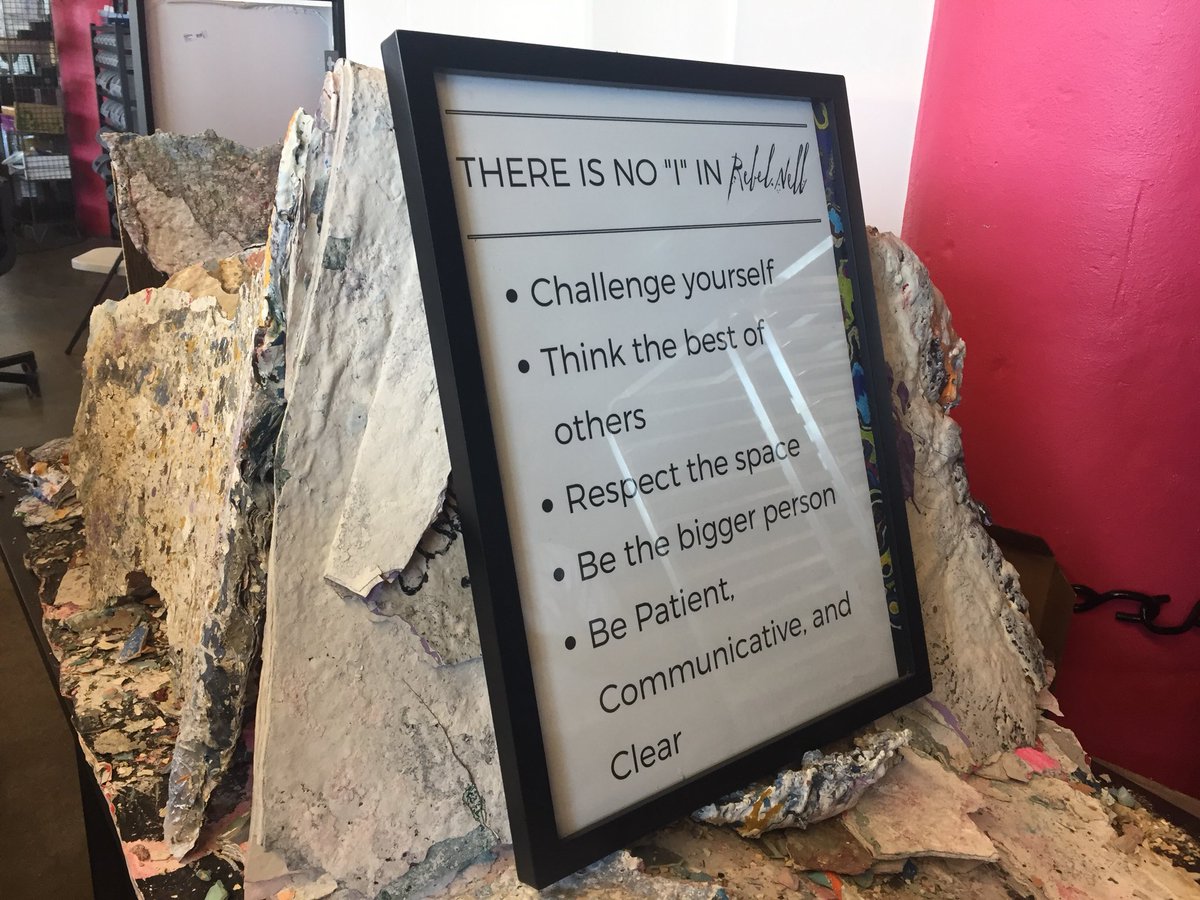 CBRbiz's tweet photo. .@RebelNell business model empowers self-sufficiency with disadvantaged women by providing jobs, education and financial literacy. Company turns graffiti into jewelry. #VFAInnovationTrek https://t.co/79SrCtZfGs