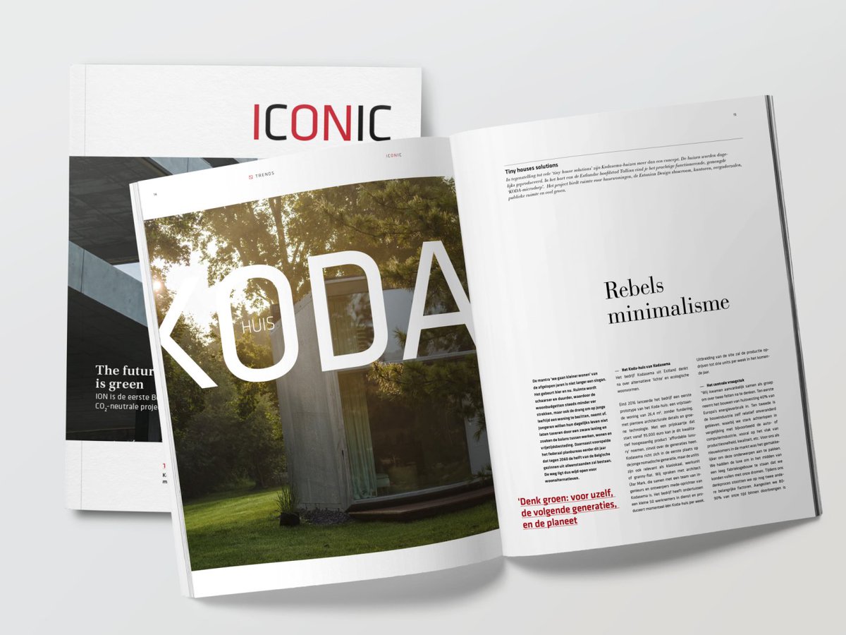 ICONIC! In ons allereerste ION-magazine lees je alles over de woontrends van de toekomst, onze nieuwe groene technologieën en we gingen in gesprek met Dirk Braeckman en Marie-José Van Hee. Binnenkort meer info!