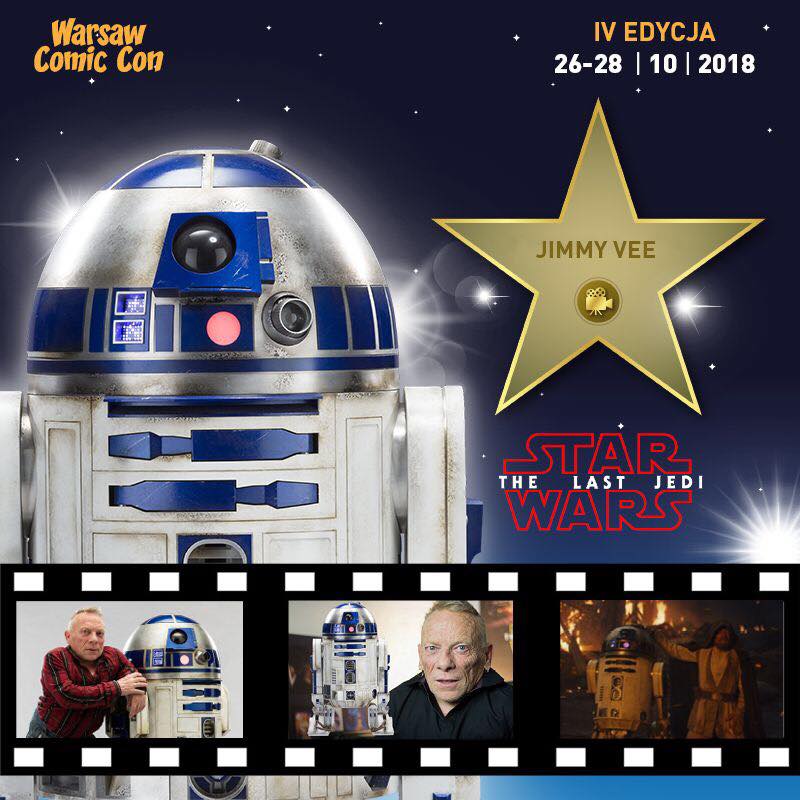 Nie zwalniamy tempa i dziś mamy dla Was bohatera prosto z serii Star Wars. To Jimmy Vee, który w ósmym epizodzie wykreował fantastyczną rolę...R2D2 !!! :)