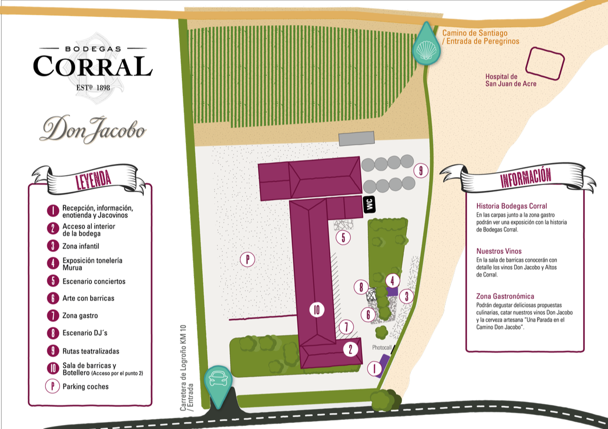 bodegascorral's tweet photo. El día #28deJulio, Bodegas Corral os espera para disfrutar de #UnaParadaenelCamino #DonJacobo una maravillosa jornada que aunará tradición, historia, familias y amigos. Un openday lleno de actividades. #caminoJacobo #actividades #winetasting +info: https://t.co/Jpg670GHp1 https://t.co/hwnRaBROAJ