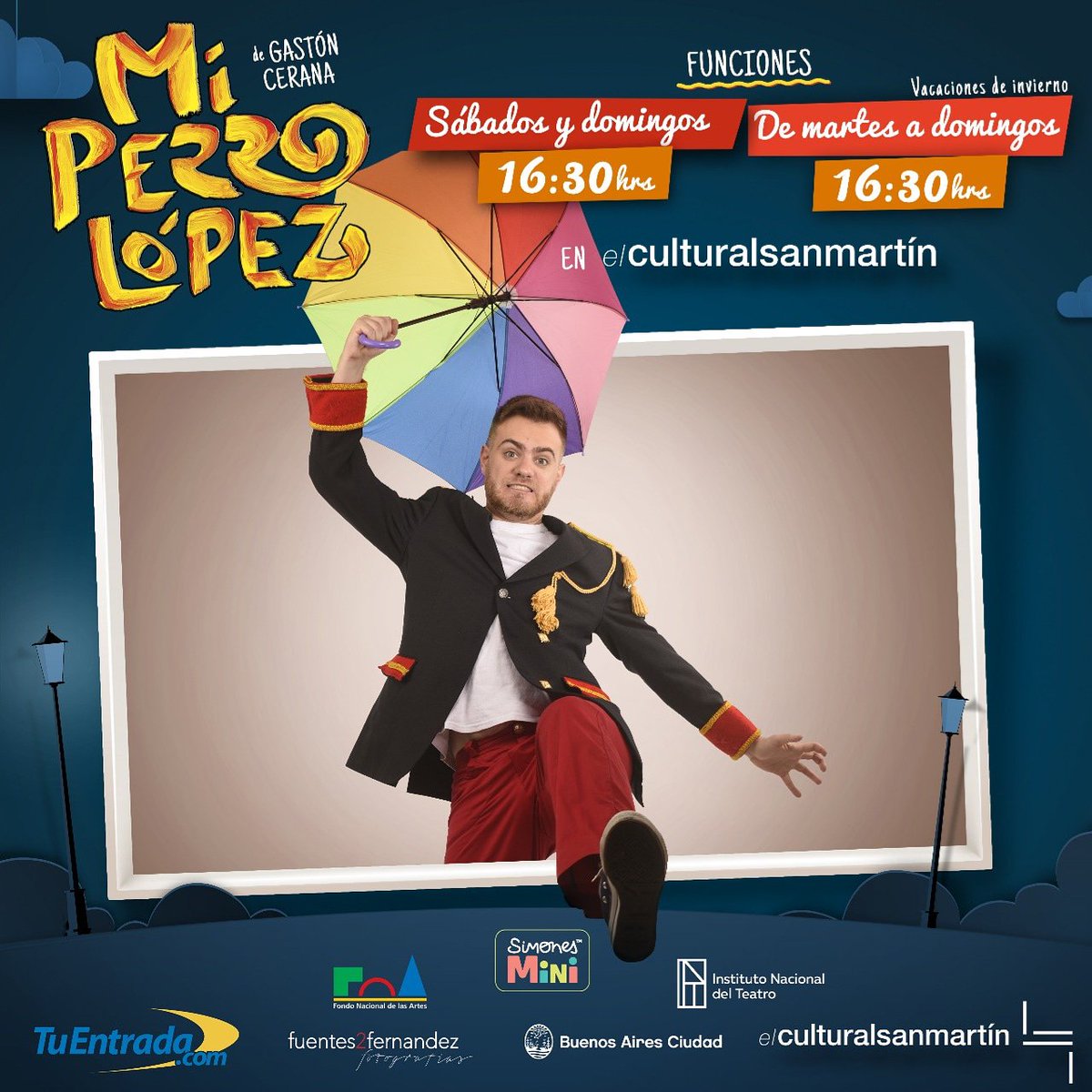 "¡Que llueva, que llueva, López está en la cueva!"

Te esperamos hoy a las 16.30 hs @culturalsanmar para compartir juntos la historia de López!
Entradas a la venta en <a href="/tuentrada/">TuEntrada.com</a>!
PH: <a href="/f2f_Javier/">Javier Fuentes</a> <a href="/F2F_Nico/">Nico Fernández</a>