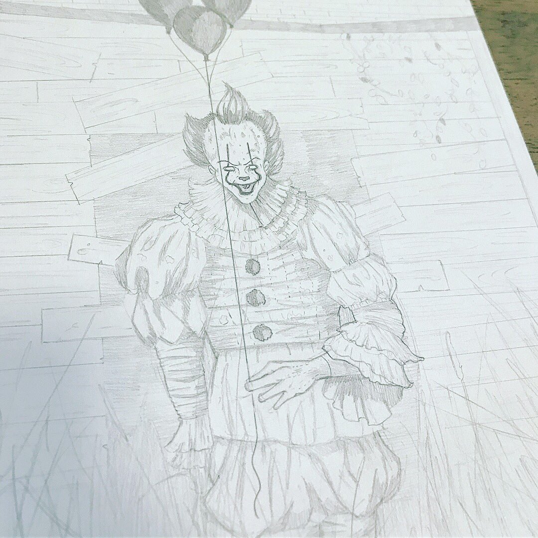 GroupComics's tweet image. #pennywise #bobgray #stephenking #horror #pencils #horror #dancingclown #it #it2