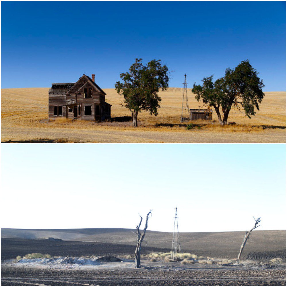 The charles e. nelson farmhouse in dufur, one of the most photographed