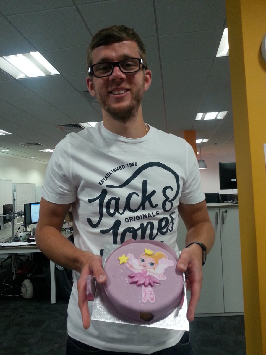 Kim_Advanced's tweet photo. What type of cake did our #Laserform Customer Adoption Advocate want for his Birthday? A pink fairy cake obviously 👼🎂. Happy Birthday Joe! https://t.co/84p1F6XqzL