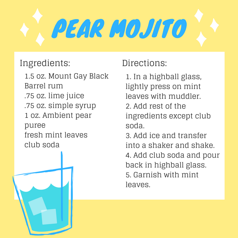 Need a new beverage recipe for the summer? Give this pear mojito a shake! 🍐 If you try it, tell us - we'd love to see your creations. #RedTeamSummer
