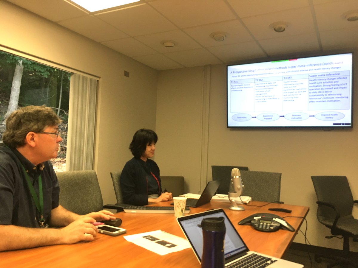 Dr. Tomoko Kamei, summer Visiting Scholar from St. Luke's International University in Japan presents her innovative work on telenursing systems and health literacy in older adults using a #longitudinal #mixedmethods design