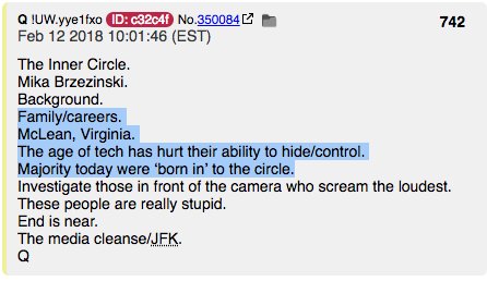 That brought us to  #QPost 742 (only relevant parts, full parts below)Inner CircleFamily/careers.McLean, Virginia.The age of tech has hurt their ability to hide/control.Majority today were ‘born in’ to the circle. @POTUS  #WhatisP  #QAnon