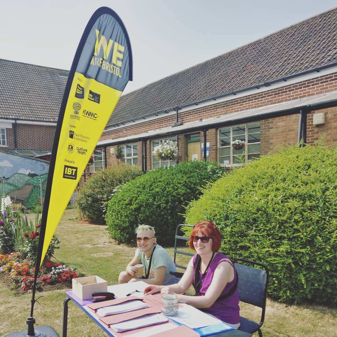 In_Between_Time's tweet photo. We're in the beautiful garden of @FilwoodCentre in #KnowleWest for day 3 of filming #TheDemocraticSet with @Back2BackTheatr @upourstreet @knowlewestmedia @ambitionlw #WeAreBristol https://t.co/rSlh7TGYix