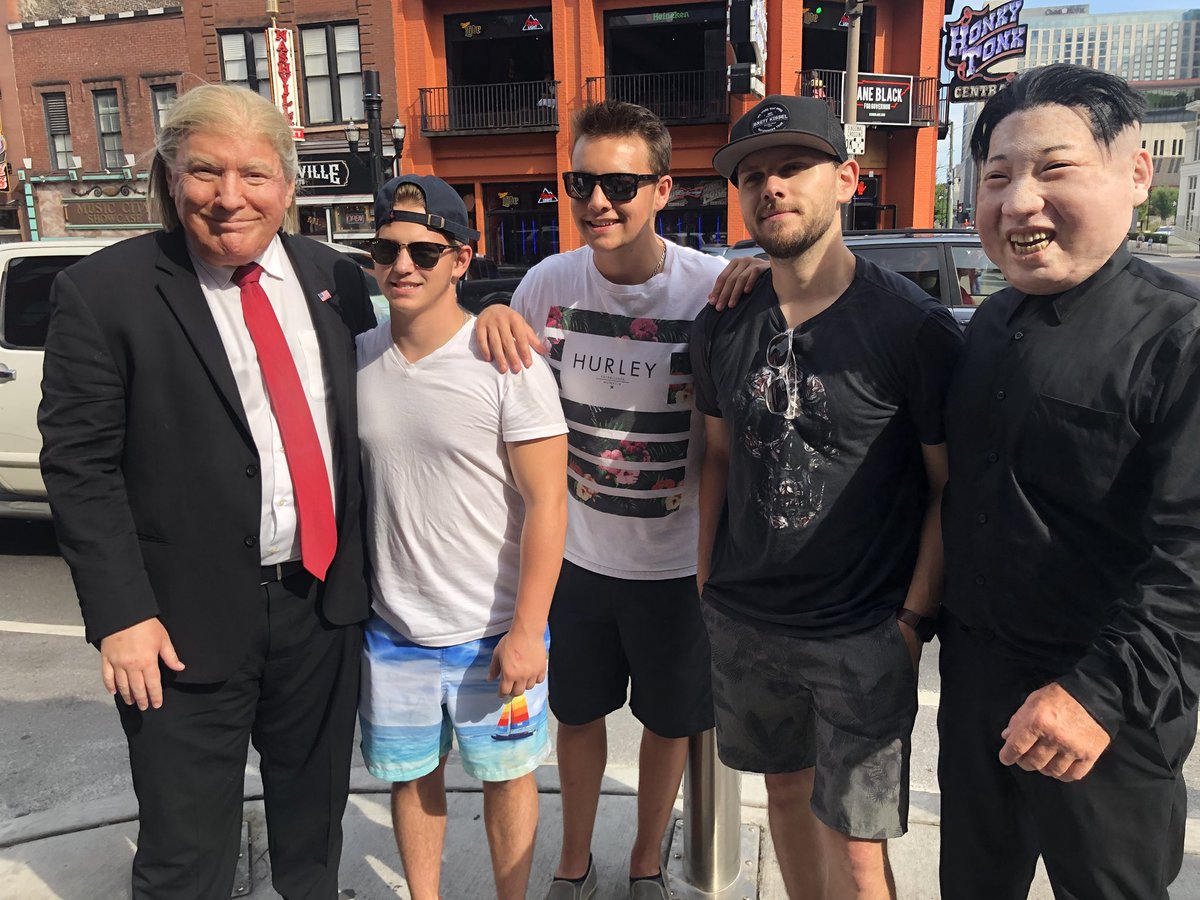 BrettKissel's tweet photo. Very interesting tourists in Nashville today... They asked for a photo with me... I specifically did not smile out of protest... https://t.co/R8CkaPtwWx