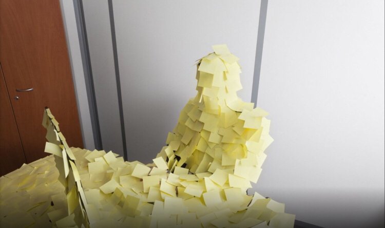 ChrisThomet's tweet photo. sticky notes don't do the job anymore 😂 so I switched to #todoist 🙌🏼 https://t.co/kSmxQczsca