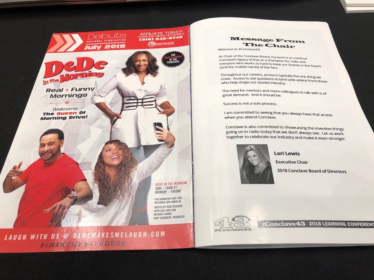 iwakeupwithdede's tweet photo. Check out @dedeinthemornin Syndication Ad @ The 2018 Conclave!! #iwakeupwithdede https://t.co/O2Vws2ma9l