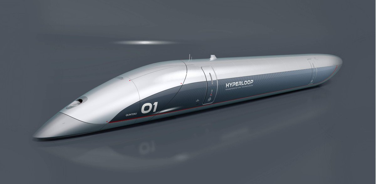 Modelo del tre unltrarrápido de Hyperloop que se usará en China.