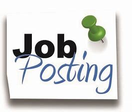 Image of post-it note with Job Posting written.  The note is pinned by a green thumb tack on the top right corner.
