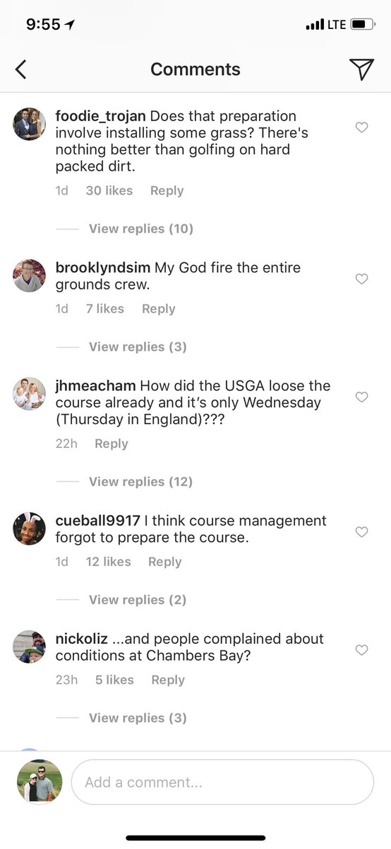 Small glimpse into the ignorance of some American golfers. 😧