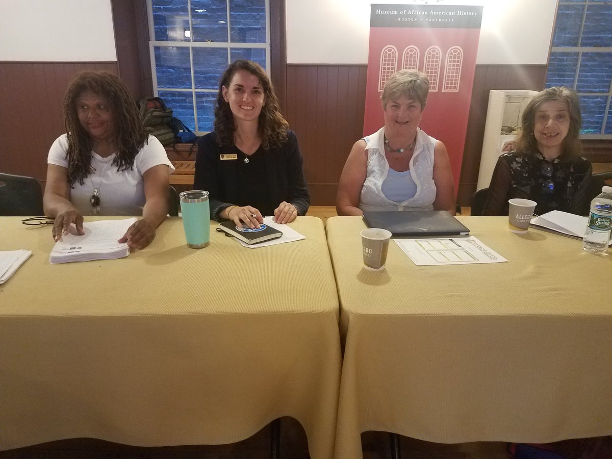 dunneteach's tweet photo. Our #PlaceBasedBos @BostonSchools teachers were treated to a panel discussion of using Susan Goodman's tremendous book, The First Step, as a springboard for learning about the Sarah Roberts case and the history of education & race in Boston & the state of Massachusetts. Read it! https://t.co/5lY8YB55G5