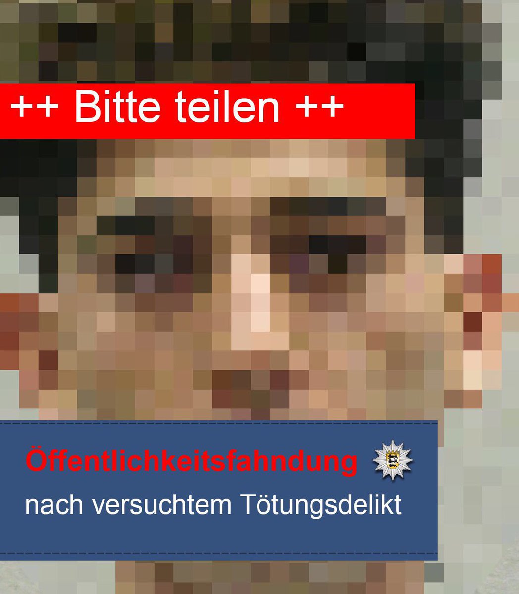 #Breaking #Eilmeldung
Nach einem versuchten Tötungsdelikt in #Plüderhausen (Rems-Murr-Kreis) wird ein 20 Jahre alter #Tatverdächtiger gesucht. Wir bitten um #Zeugenhinweise. 

#Fahndungsbilder unter: bit.ly/2uzrnqX
#Pressemitteilung unter:  ots.de/3d3c11