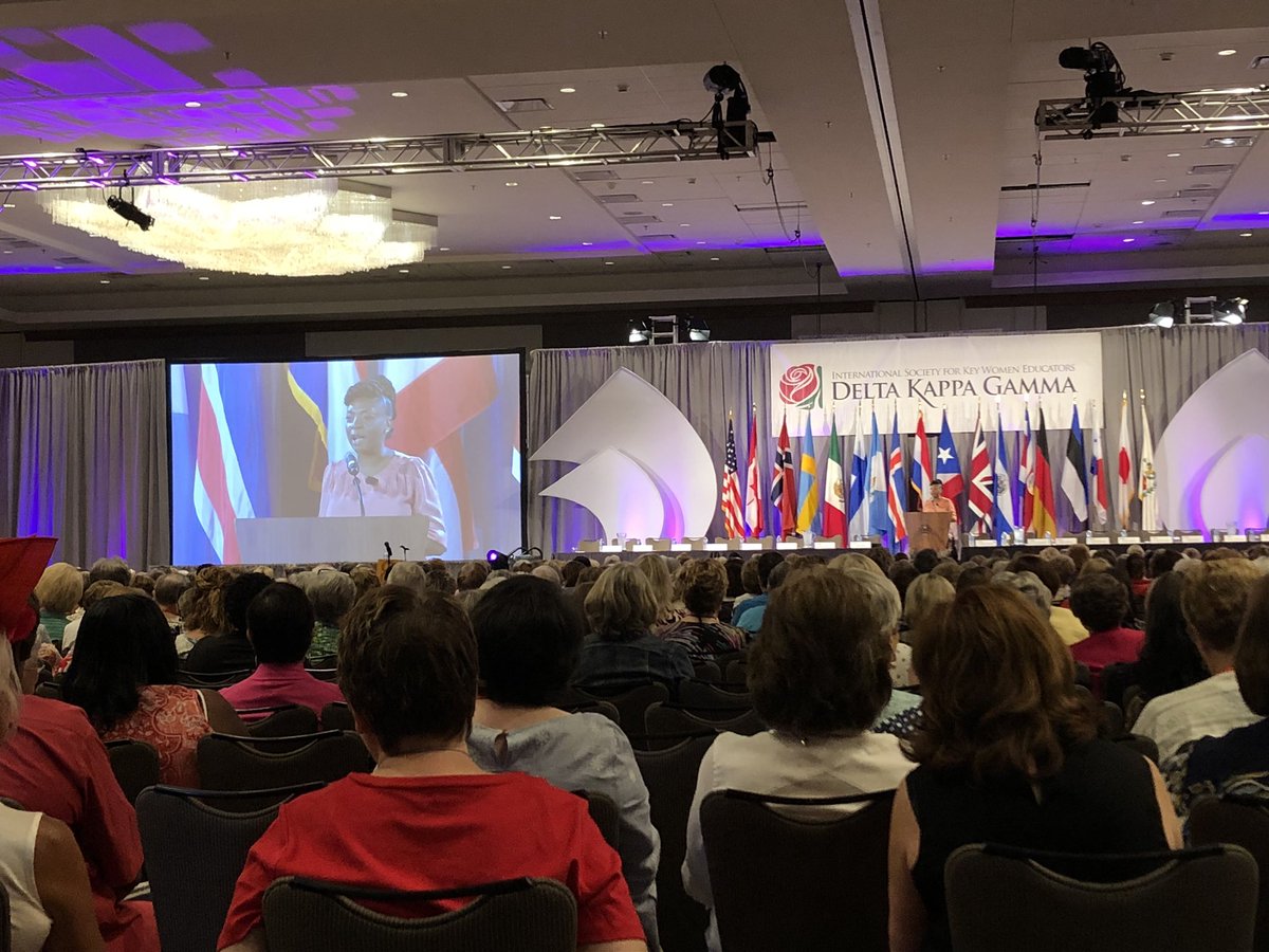 DKG_SI's tweet photo. Dr. Nadia Lopez inspiring our members (and giving them lots of laughs!) at the fourth general meeting. #DKGCon2018 https://t.co/kunyWBdAhc