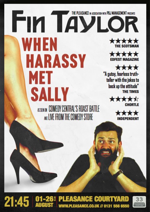 FinTaylorcomedy's tweet image. This year's poster, by the ever-amazing @JWLFIRTH. Excited to be @ThePleasance this year, tickets: 
tickets.edfringe.com/whats-on/fin-t…