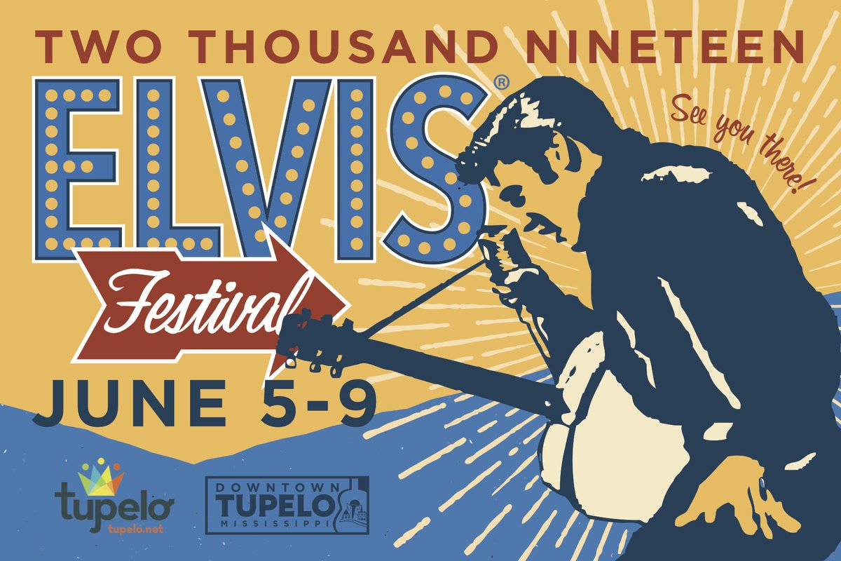 We had so much fun this year at Elvis Fest that we are counting down the days until next year! Save the date for the 21st Annual Tupelo Elvis Festival June 5-9, 2019! Please share and tell your friends! #TupeloElvisFest #DowntownTupelo #MyTupelo