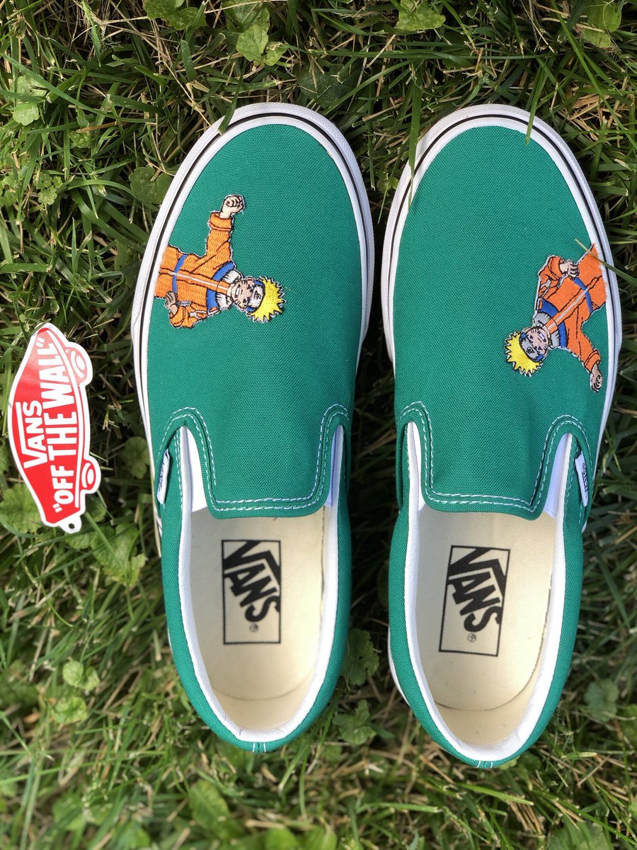 naruto vans slip ons