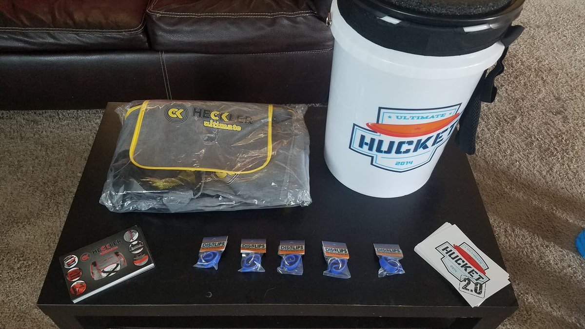 How many hucks could a Hucket Bucket huck if a hucket bucket could huck hucks?

Long story short: we’re trying to give away some <a href="/HucketBucket/">Hucket</a> SWAG away at #BourbonBash this weekend!