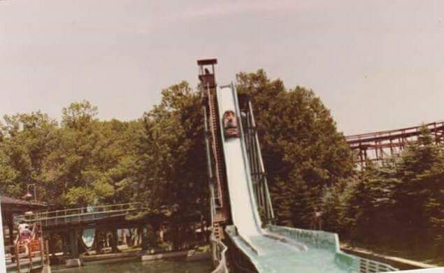 #Tbt Picture I scanned in of Kennywood's Log Jammer from summer 1983.  This was my first time on the ride. #kennywood #logjammer #amusementpark #pittsburghpa #alleghenycountypa