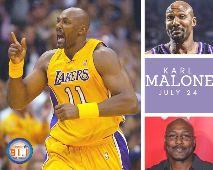 Happy birthday to former Utah Jazz and Los Angeles Lakers player, Karl Malone. 