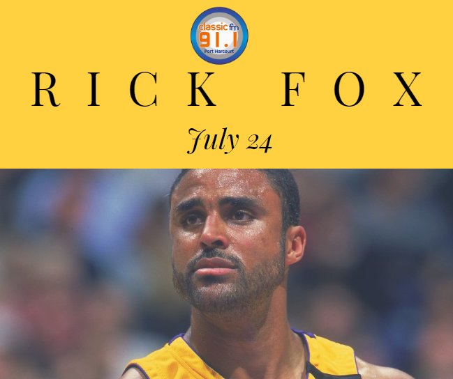Happy birthday to actor and former Los Angeles Lakers basketball player, Rick Fox. 
