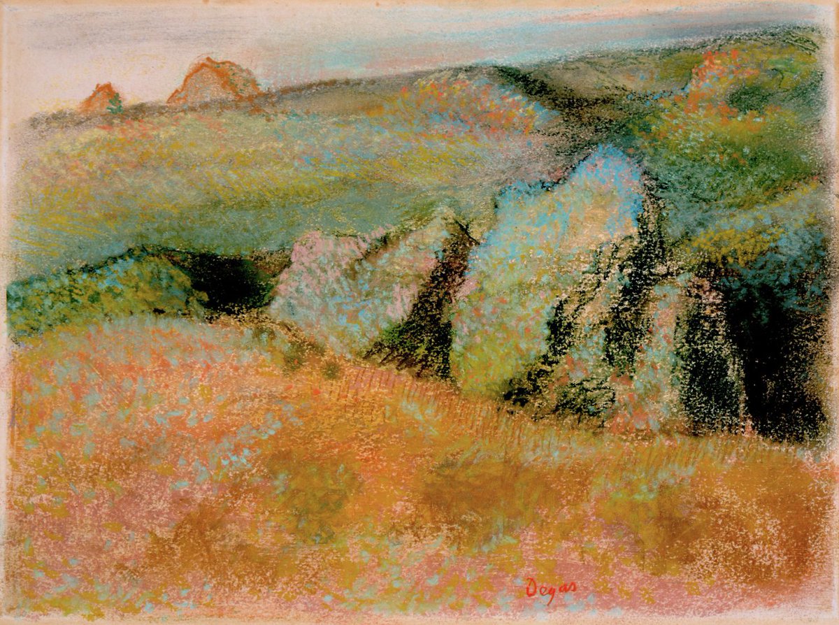 Edgar Degas, "Landscape with Rocks," 1892.