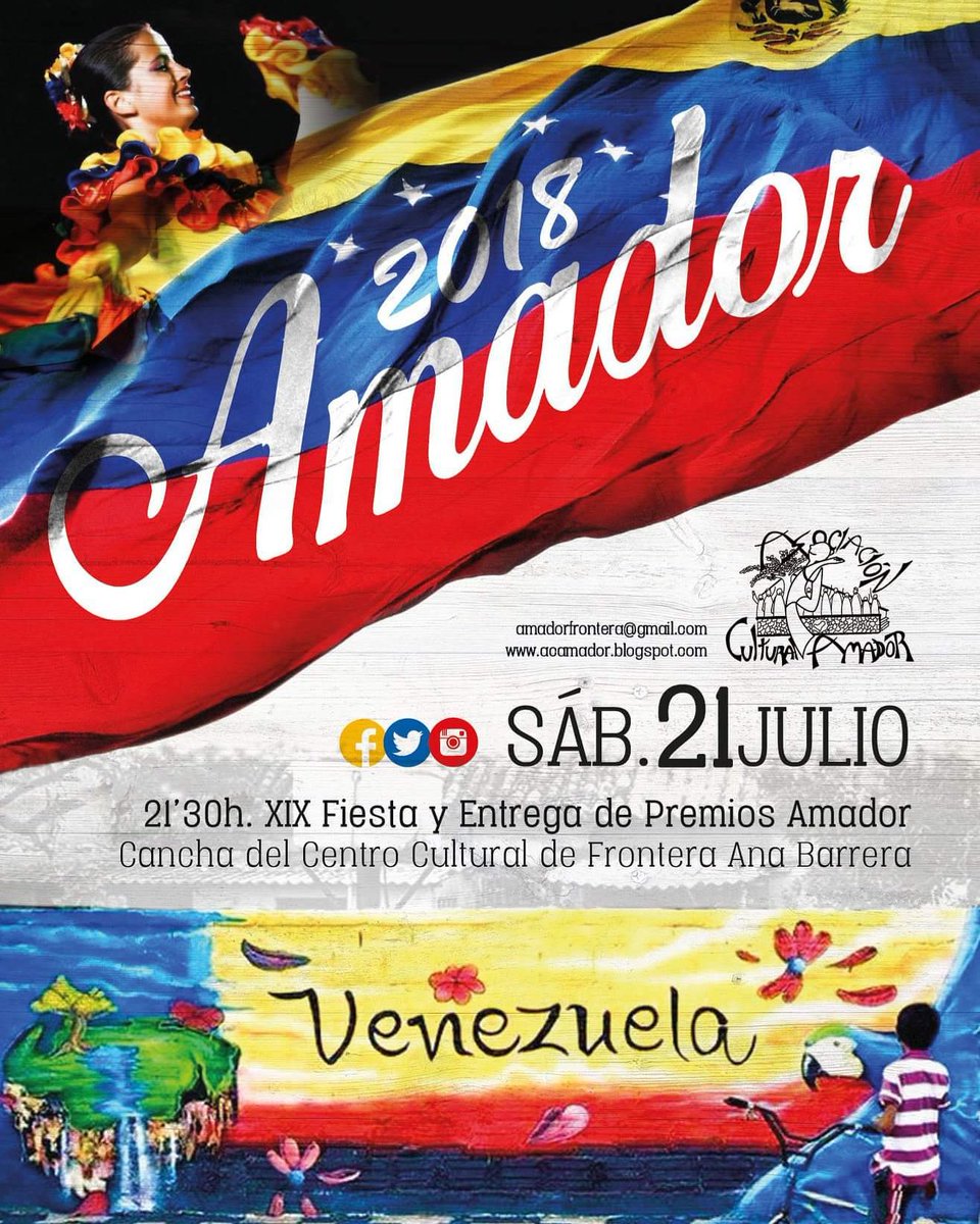 ACAMADORFRONTE1's tweet photo. 📣 Tras 18 años, este sábado tendrá lugar una nueva edición de la "Fiesta Amador". Te esperamos a las 21:30 horas en la cancha del Centro Cultural de La Frontera "Ana Barrera". ¡No te lo pierdas! #JuventudCanaria #ElHierro #Frontera https://t.co/EFdu51TFQc