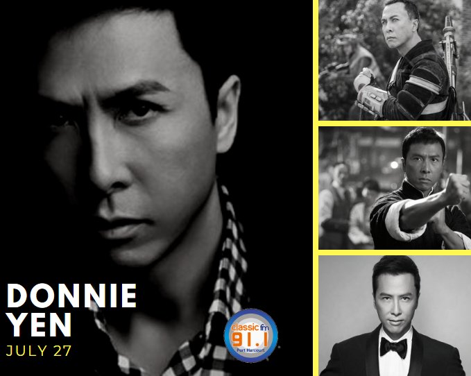 Happy birthday to actor, director, action choreographer and martial artist, Donnie Yen. 