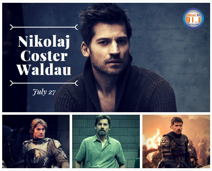 Happy birthday to actor Nikolaj Coster-Waldau, who plays \Jamie Lannister\ on HBO\s \"Game of Thrones.\" 