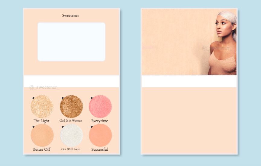 Sarah I Designed My Own Sweetener Inspired Eyeshadow Palette Arianagrande