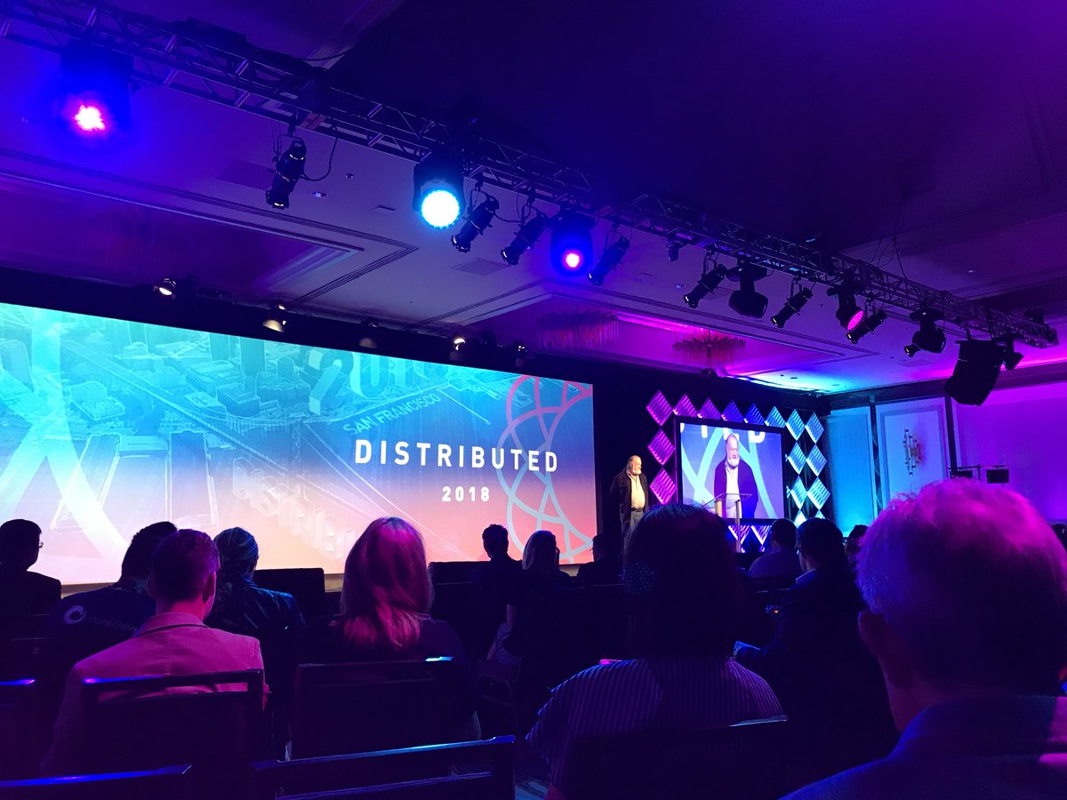 emy_wng's tweet image. David Chaum, father of digital currency, sharing his “Satoshi” moments at @DistLedger.