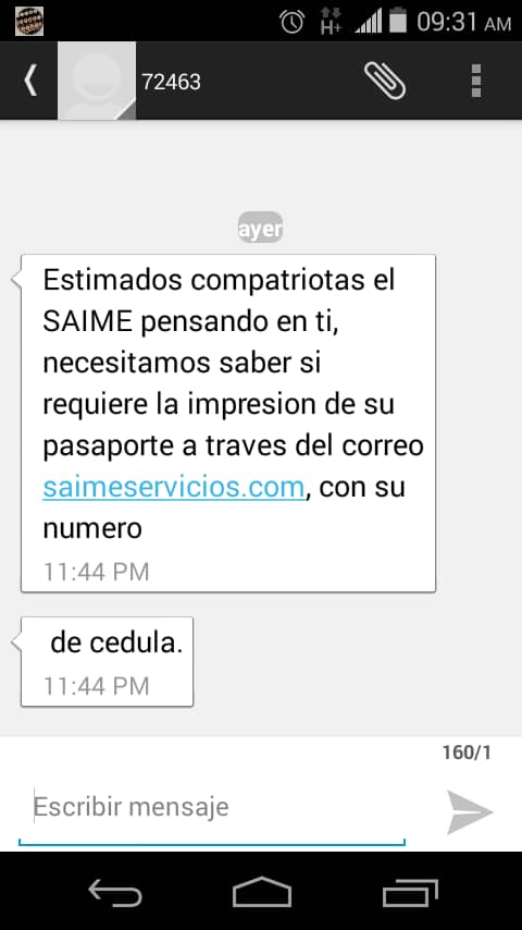 GNorbe's tweet photo. @SomosRedSaime Hola hay mucha gente recibiendo este tipo de msj queremos saber que significa, ya que no se han visto publicaciones oficiales de ustedes... https://t.co/3AQBUnqInX