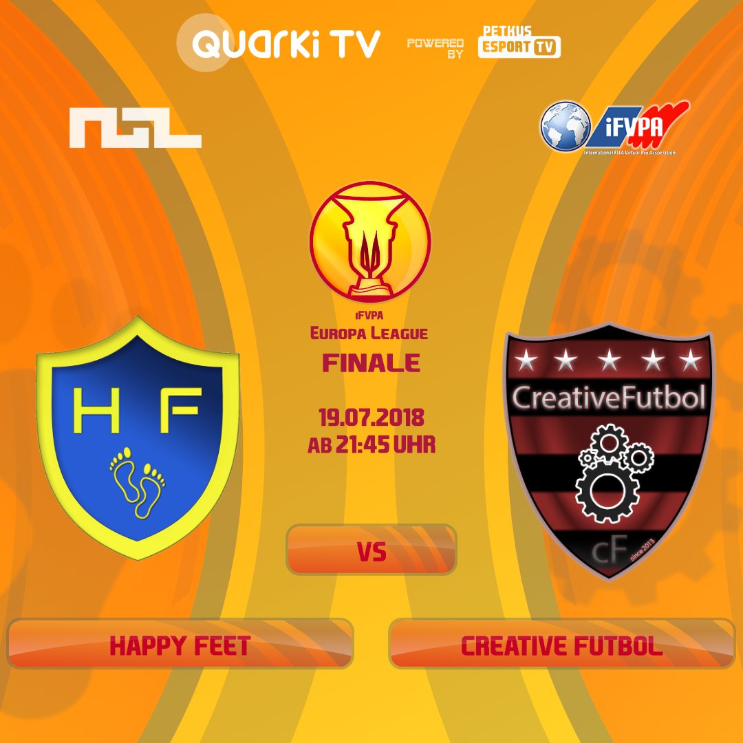 petkusTV's tweet photo. ⚽ #iFVPA #LIVE ab 21:45 Uhr
🎮 #ProClub #EuropaLeague 
🎉 #FINALE
#HappyFeet vs. #CreativeFutbol

Auch live bei #QuarkiTv auf #Twitch:
➡ https://t.co/Jw8zxVrCrk
➡ https://t.co/Jw8zxVrCrk
➡ https://t.co/Jw8zxVrCrk https://t.co/x7fpn51hoh