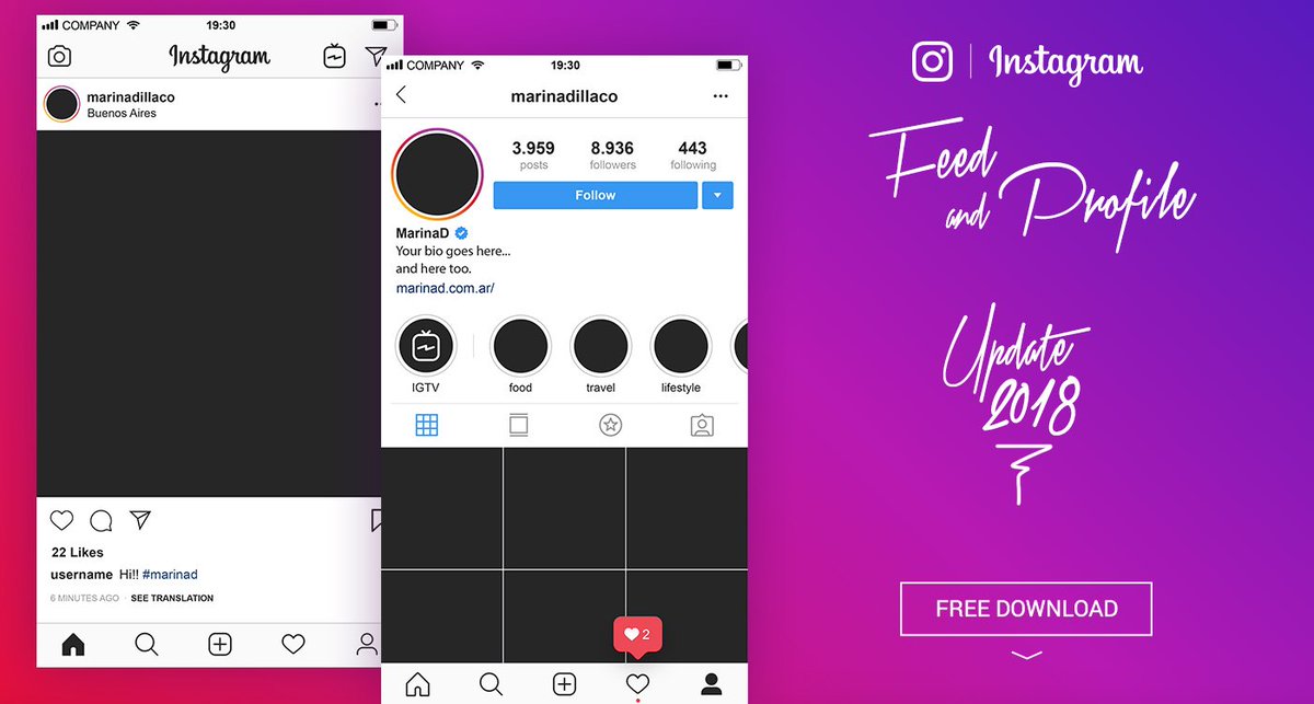 MDmarinad's tweet photo. New Instagram Feed &amp; profile Layout in Illustrator! With IGTV logo and new elements!
https://t.co/JWkDDPy96F https://t.co/mApNcBqNAv