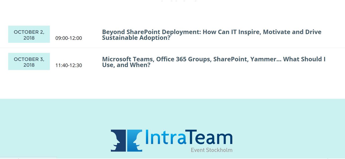 meetdux's tweet photo. See you in #Stockholm twice in October! Join me Oct 2-3 @IntraTeam_SE https://t.co/Bmra2PiM2S + Oct 24-25 @microsoft's @techdayssweden https://t.co/AhphsH8pcT #mspartner #sharepoint #microsoftteams #office365 #microsoft365 #publicspeaking #tdswe #intrateam #mvpbuzz https://t.co/IBQmRM02Mi