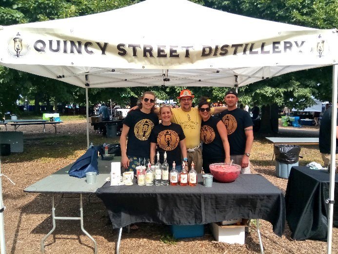 The <a href="/QSDistillery/">Quincy St Distillery</a> family <a href="/GreenCityMarket/">Green City Market</a> #GCMBBQ 🥃#drinklocal #craftspirits