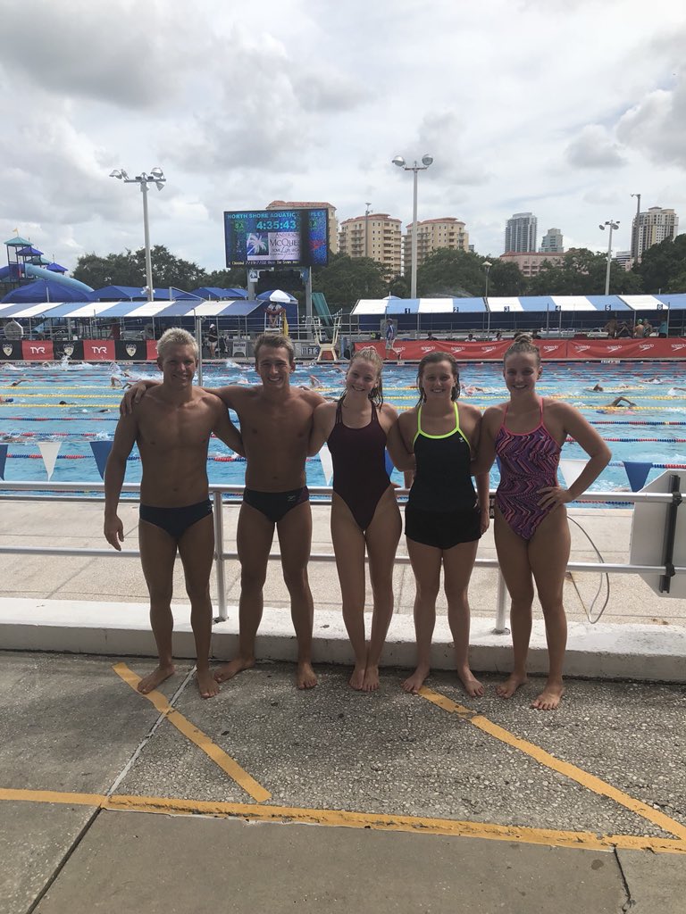 SilverHawkSwim's tweet photo. Sending our senior swimmers off to Senior Champs!!!   Good luck guys!!  #silverhawk #flsrchamps18 @FloridaSwimLSC https://t.co/AincITAeuQ