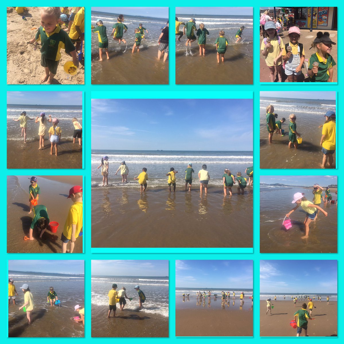 CGPrimary's tweet photo. Oh we do like to be beside the seaside 🌊 class 4 had a lot of soggy fun jumping waves! #CGPKUW #CGPPSD https://t.co/OqsR0gzutD