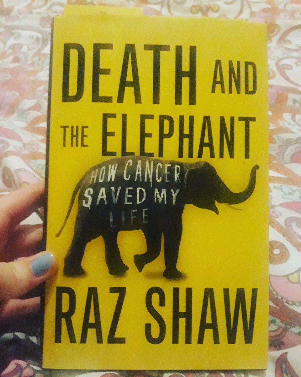 EmmaYatesBadley's tweet photo. How brill is this cover? 🐘 Can't wait to read Death and the Elephant: How Cancer Saved My Life. Thanks for the gift, @razshaw1. I'm sure this is going to be brilliant
#amreading
#books
#deathandtheelephant
#cancer
#memoir
#razshaw https://t.co/lnuzqi68CO