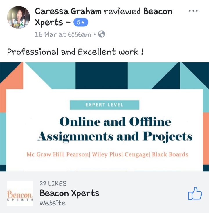 BeaconXpert's tweet image. Another satisfied client!
#accountingwork #financehelp #economicstutor #chegg #coursehero