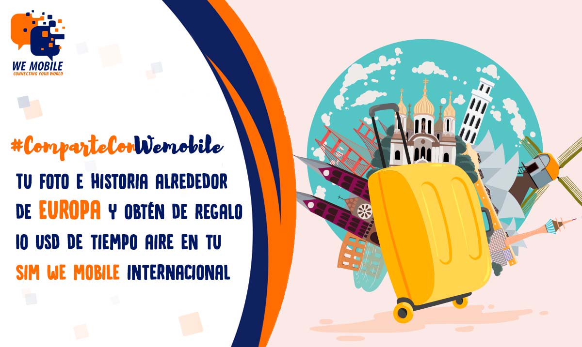 WeMobileMX's tweet photo. #ComparteConWeMobile
Cuéntanos tu historia alrededor de Europa y obtén un increible regalo para que sigas conectado.
¡No olvides eniviarnos tu foto!
Haz #CheckIn con #WeMobile https://t.co/9XKkhh4V1t