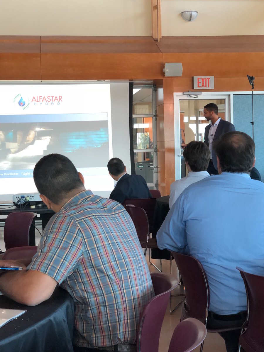 ceolawcanada's tweet photo. @alphastarhydro CEO Robert Tjandra pitching @sparkangels4u - @ceolawcanada here learning about a better low flow hydro solution #sparkangels #alphastarhydro #ceolaw https://t.co/yHGNdQVNxC