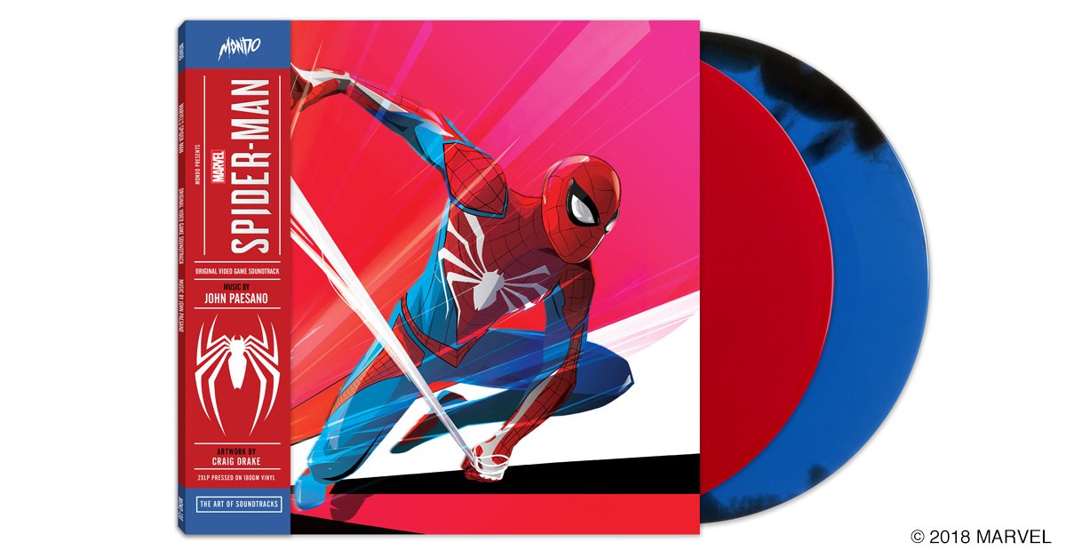 MondoNews's tweet photo. .@Marvel just revealed our MARVEL'S SPIDER-MAN Video Game Soundtrack at their #SDCC2018 @MarvelGames panel! Pre-order online NOW: https://t.co/uFTPne97Xg https://t.co/XmcEcThkey