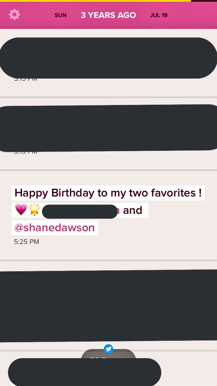 Ya bitch has been messageing a happy birthday to Shane Dawson for 3 years now! we stan!!! 