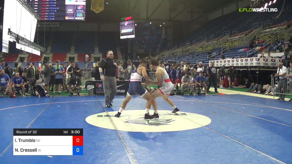 Isaac loses his first match of Greco and will drop to the consolation bracket.