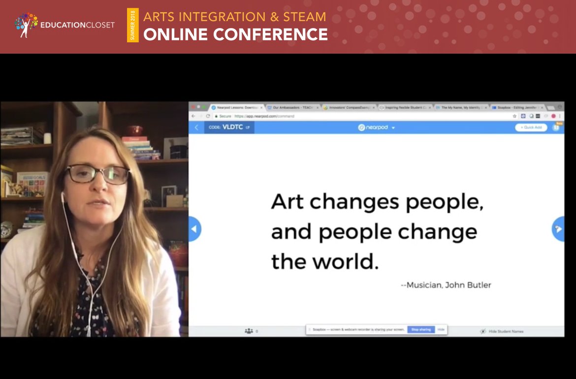 JenWilliamsEdu's tweet photo. What a great experience today at #connectivity18!
Loved sharing my favs for Purposeful Creations: Using the Arts for #socialgood and Sustainable Development! #TeachSDGs #howiparticipate
🌏 @EmpaticoOrg
🎨 @TeachSDGs
🌍 @mynamemyid_
🎨 @rockyourworld70
🌎 #K12ArtChat https://t.co/qnR5wraTrJ